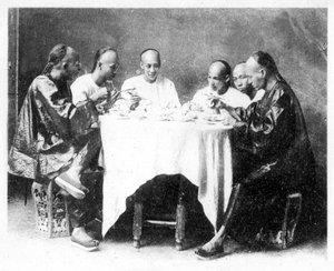 Pora obiadowa, Hongkong, Chiny, ok. 1900. autorstwa Mee Cheung
