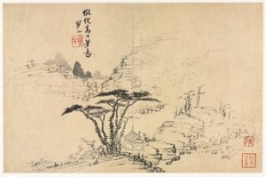 Pejzaże w różnych stylach według dawnych mistrzów, 1690. autorstwa Mei Qing
