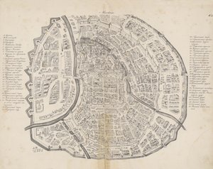 Mapa Moskwy. Od: Augustin von Meyerberg i jego podróż do Rosji, 1661. autorstwa Meierberg
