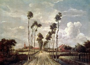 Aleja w Middelharnis autorstwa Meindert Hobbema