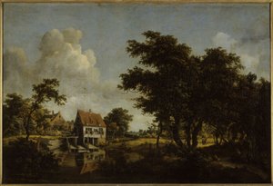 Młyny w latach 1664-1668 (olej) autorstwa Meindert Hobbema