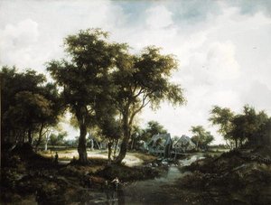 Młyn wodny autorstwa Meindert Hobbema