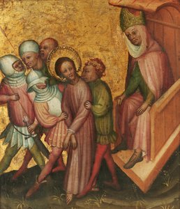 Chrystus przed Kajfaszem autorstwa Meister der Passionstäfelchen