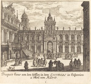 Escorial, Hiszpania autorstwa Melchior Küsel after Johann Wilhelm Baur