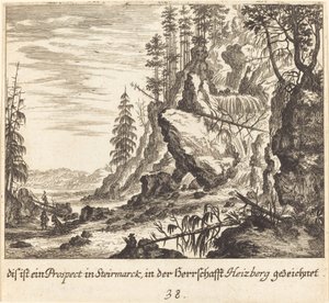 Zobacz w Stairmarck autorstwa Melchior Küsel after Johann Wilhelm Baur