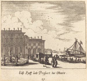 Widok Meers autorstwa Melchior Küsel after Johann Wilhelm Baur