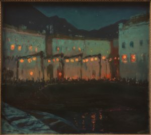 Nocny festiwal folklorystyczny nad jeziorem Garda