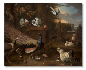Menażeria, ok.1680 autorstwa Melchior de Hondecoeter