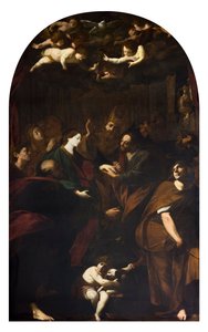 Zaślubiny Dziewicy Obraz autorstwa Melchiorre Gherardini dit il Ceranino (1607-1668) 1629-1632 Kolekcja prywatna autorstwa Melchiorre Gherardini