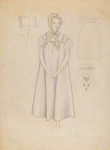 Koszula nocna i czapka, 19351942. autorstwa Melita Hofmann