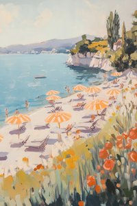 Dzień na śródziemnomorskiej plaży