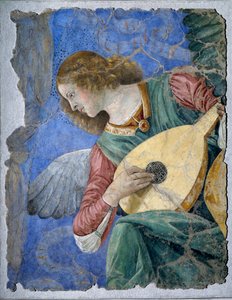 Muzyczny anioł (anioł grający na lutni) autorstwa Melozzo da Forli