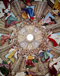 Reprezentacje proroków i aniołów Fresk Melozza da Forli (Melozzo degli Ambrosi) (1438-1494) Kopuła zakrystii św. Marka (Marco), Sanktuarium Santa Casa, Loreto autorstwa Melozzo da Forli