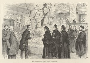 Wizyta królowej na wystawie Tudorów autorstwa Melton Prior