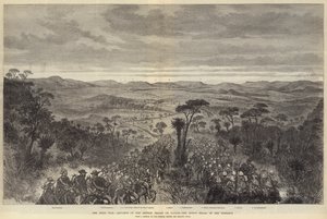 Wojna Zulusów, Natarcie wojsk brytyjskich na Ulundi, Królewski Kraal w Oddali autorstwa Melton Prior