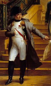 Cesarz Napoleon I (1769-1821) odwiedza Palais-Royal, siedzibę Trybunatu, i odrzuca plany architektów Beaumont i Fontaine w dniu 5.08.1807, fragment obrazu Merry Joseph Blondel (1781-1853) 1834 Słońce . 2,27x1,63 m Palais Royal, Paryż- The autorstwa Merry Joseph Blondel