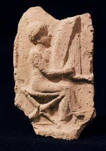 Grający na harfie, 1830-1600 p.n.e. autorstwa Mesopotamian