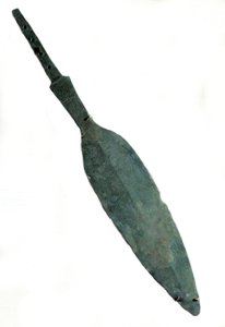 Mezopotamia: kolosalna włócznia wpisana w imię „Lugala, króla Kisz””. Dynastia archaiczna. 2600 pne. Ze strony Tello. Słońce 0,13x0,85 m Paryż, musee du Louvre