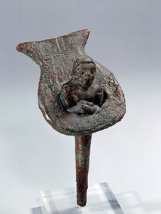 Mezopotamia: figurka fundacji (gwóźdź i jego miedziana podpora) Ur Nanshe, księcia Lagasz. 2800 pne. Ze strony internetowej Tello. Wymiary 0,11 m x 0,11 m Paryż, musee du Louvre autorstwa Mesopotamian Mesopotamian