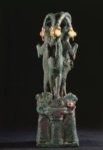 Święte drzewo uformowane z trzech kóz, z Larsy w południowej Mezopotamii, ok. 1750 pne (brąz i złoto) autorstwa Mesopotamian Mesopotamian