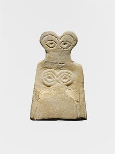 Środkowy bożek oka Uruk, ok. 3700-3500 p.n.e. (alabaster gipsowy) autorstwa Mesopotamian School