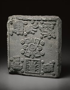 Kamień Koronacyjny Motecuhzoma II autorstwa Mexican School
