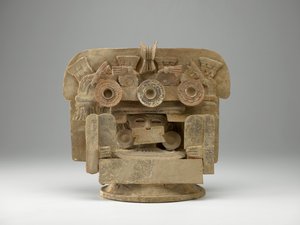 Incensario, ok.200-600 (terakota i farba) autorstwa Mexican School