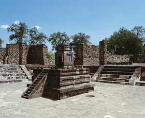 Pałac Atetelco autorstwa Mexican School