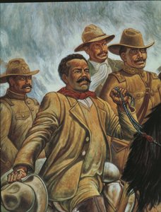 Pancho Villa w Zacatecas w 1910 roku (olej na płycie)