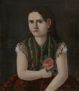 Portret kobiety, ok.1880 autorstwa Mexican School