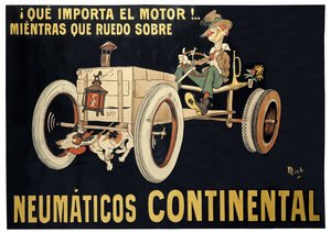 Opony Continental, ok. 1900 r. (druk) autorstwa Mich (1881-1923)