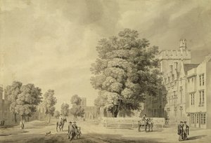 St Johns College, Oxford (pióro i tusz oraz wash)