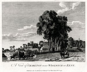 Widok Charlton w pobliżu Woolwich w hrabstwie Kent, 1775. autorstwa Michael Angelo Rooker