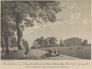 Broken-hurst w Hampshire, siedziba Edwarda Moranta, Esquire, członek Lymington (opublikowane przez G. Kearsly); strona 43 (tom pierwszy)