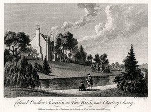 Colonel Onslows Lodge w Try-Hill, niedaleko Chertsey, Surry, 1777 autorstwa Michael Angelo Rooker