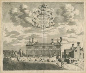 Broughton Hall: miedzioryt, nd [1653-1686] (druk) autorstwa Michael Burghers