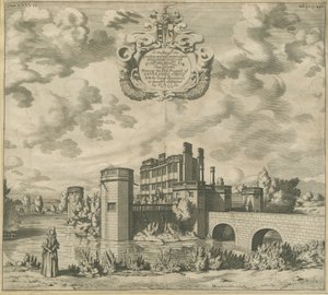Zamek Caverswall: miedzioryt, bd [1653-1686] (druk) autorstwa Michael Burghers