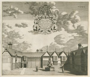 Chartley Manor House: grawerowanie, bd [1653-1686] (druk) autorstwa Michael Burghers