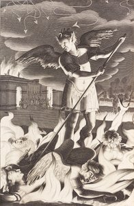 Ilustracja do Raju utraconego Johna Miltona, 1688. autorstwa Michael Burghers