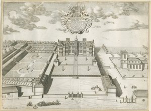 Ingestre Hall: miedzioryt, nd [1653-1686] autorstwa Michael Burghers