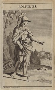 Romulus, jeden z mitycznych założycieli bliźniaczych Rzymu autorstwa Michael Burghers
