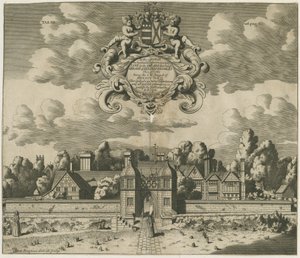Sandon Hall: rycina, bd [1653-1686] (druk) autorstwa Michael Burghers