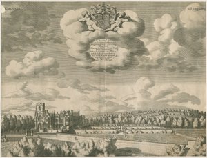Trentham Hall: grawerowanie, nd [1686] autorstwa Michael Burghers