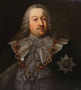 Portret Hermanna Carla von Keyserlingk 1696-1764, połowa XVIII wieku
