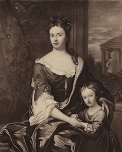 Królowa Anna i jej syn Wilhelm książę Gloucester