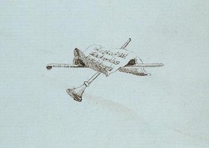 Rysunek z notatnika Michaela Faradaya (pióro i atrament na papierze) autorstwa Michael Faraday