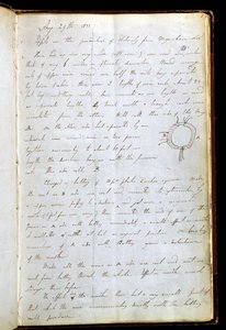 Strona z dziennika Michaela Faradaya, w którym zapisał swoje odkrycie indukcji elektromagnetycznej, 29 sierpnia 1831 r. (pióro i atrament na papierze) autorstwa Michael Faraday
