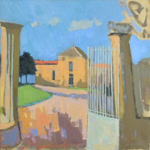 Bages, Francja, 2017 (olej na płótnie) autorstwa Michael G. Clark