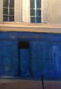 La Corde Pincée, 2015 (akwarela na papierze) autorstwa Michael G. Clark