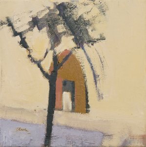 Kościół Puymirol, 2017 (olej na płótnie) autorstwa Michael G. Clark